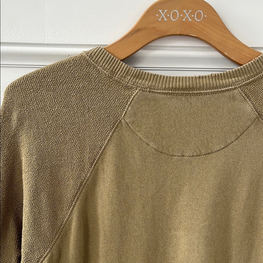 Aerie Oversized French Terry Cotton Sweatshirt Top - Picture 9 of 12